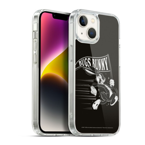 Looney Tunes Bugs Bunny Black And White Soft Gel Case for Apple iPhone 14