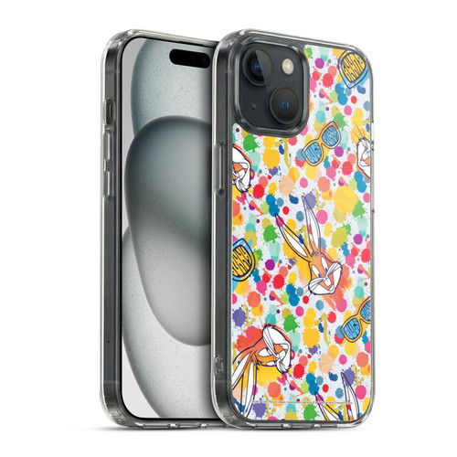Looney Tunes Bugs Bunny Splatter Soft Gel Case for Apple iPhone 15 & MagSafe