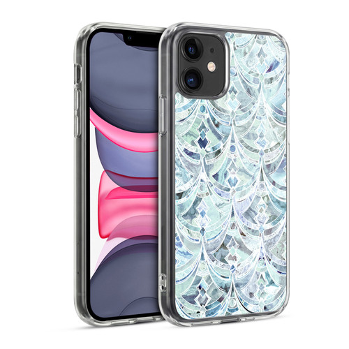 Micklyn Le Feuvre Marble Patterns Ice And Diamonds Art Deco Pattern Soft Gel Case for Apple iPhone 11