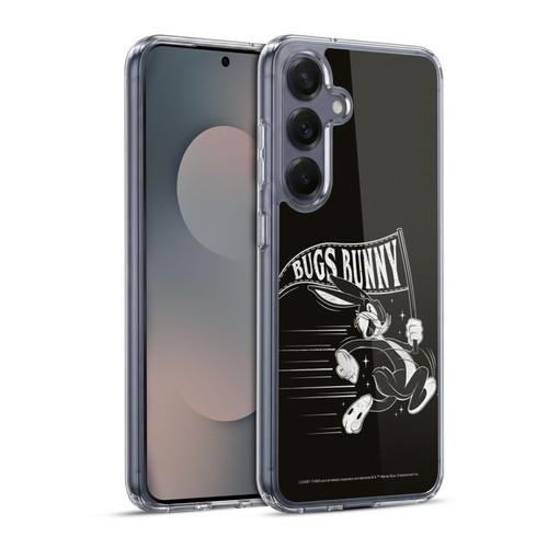Looney Tunes Bugs Bunny Black And White Soft Gel Case for Samsung Galaxy S25+ & MagSafe