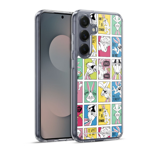 Looney Tunes Bugs Bunny Comics Soft Gel Case for Samsung Galaxy S25+ & MagSafe