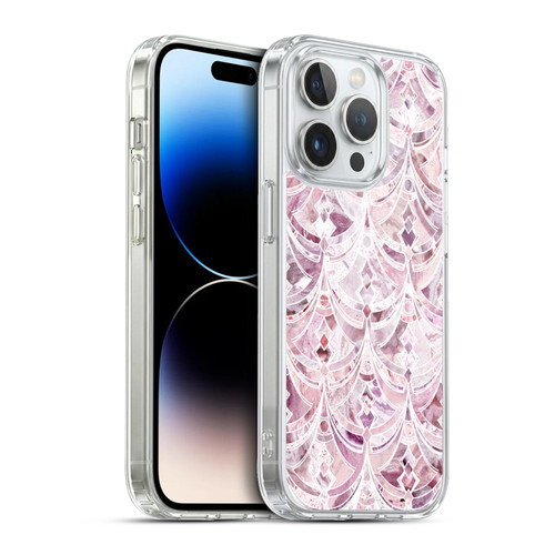 Micklyn Le Feuvre Marble Patterns Berry Frosting Art Deco Pattern Soft Gel Case for Apple iPhone 13 Pro & MagSafe