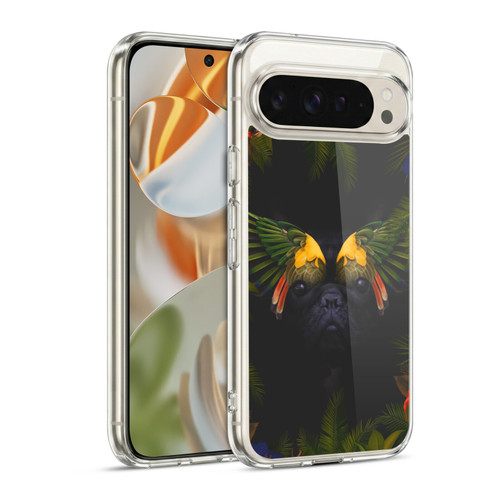 Klaudia Senator French Bulldog 2 Bird Feathers Soft Gel Case for Google Pixel 9 / Pixel 9 Pro