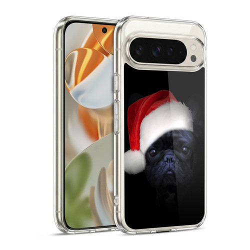 Klaudia Senator French Bulldog 2 Christmas Hat Soft Gel Case for Google Pixel 9 / Pixel 9 Pro