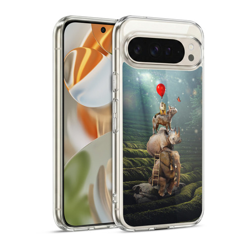 Klaudia Senator French Bulldog 2 Friends Reaching Butterfly Soft Gel Case for Google Pixel 9 / Pixel 9 Pro