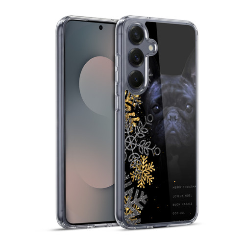 Klaudia Senator French Bulldog 2 Snow Flakes Soft Gel Case for Samsung Galaxy S25+ & MagSafe