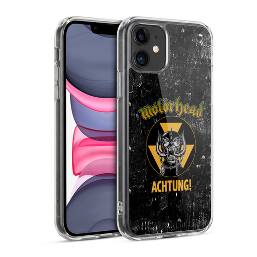 Motorhead Logo Achtung! Soft Gel Case for Apple iPhone 11