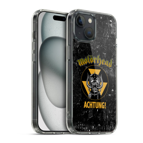 Motorhead Logo Achtung! Soft Gel Case for Apple iPhone 15 & MagSafe