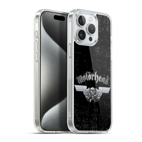 Motorhead Logo Metal Wings Soft Gel Case for Apple iPhone 15 Pro Max & MagSafe