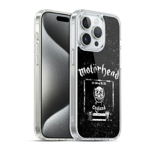 Motorhead Logo No Sleep At All Soft Gel Case for Apple iPhone 15 Pro & MagSafe