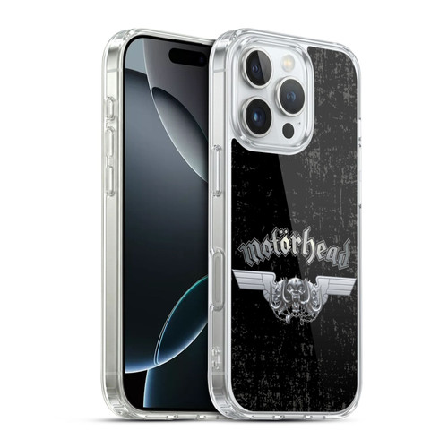 Motorhead Logo Metal Wings Soft Gel Case for Apple iPhone 16 Pro & MagSafe
