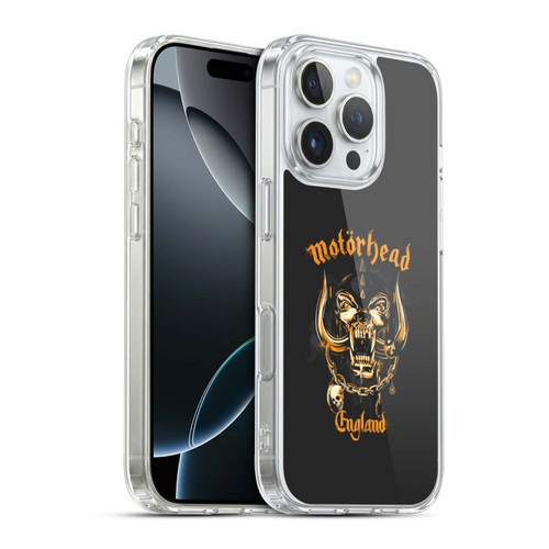 Motorhead Logo Warpig England Soft Gel Case for Apple iPhone 16 Pro & MagSafe