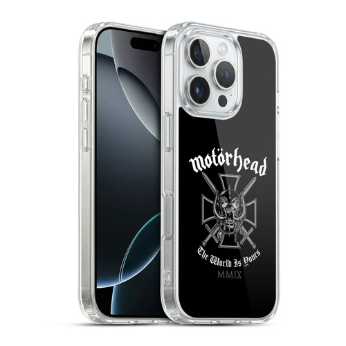 Motorhead Logo The World Is Yours Soft Gel Case for Apple iPhone 16 Pro & MagSafe