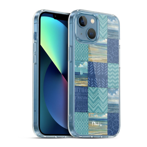 Paul Brent Coastal Beach Scape Patch Work Soft Gel Case for Apple iPhone 13 Mini & MagSafe