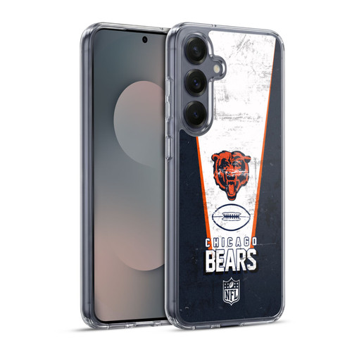 NFL Chicago Bears Logo Art Banner Soft Gel Case for Samsung Galaxy S25+ & MagSafe