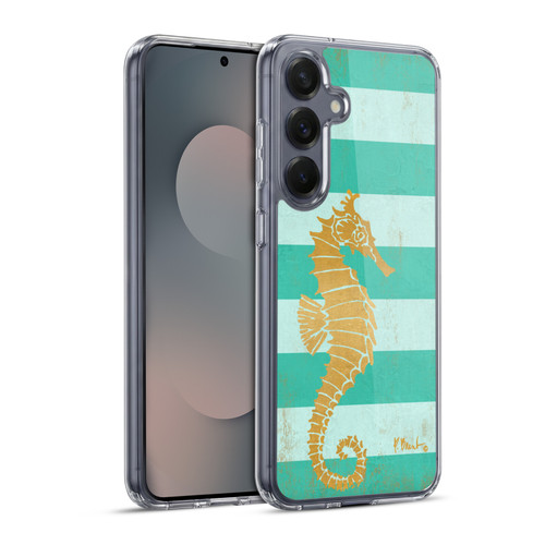 Paul Brent Coastal Gold Seahorse Soft Gel Case for Samsung Galaxy S25+ & MagSafe