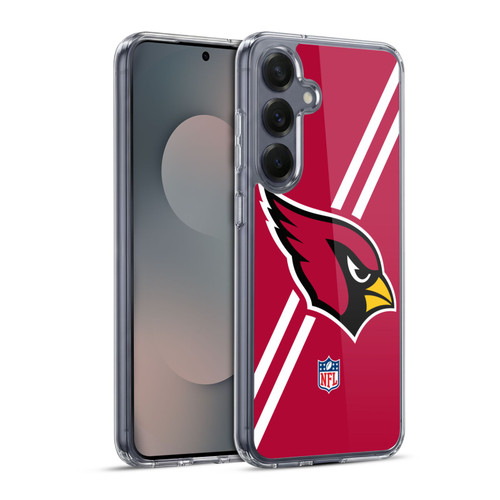 NFL Arizona Cardinals Logo Stripes Soft Gel Case for Samsung Galaxy S25+ & MagSafe