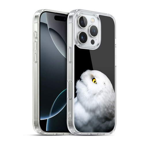 Patrik Lovrin Animal Portraits Winter White Snowy Owl Soft Gel Case for Apple iPhone 16 Pro & MagSafe