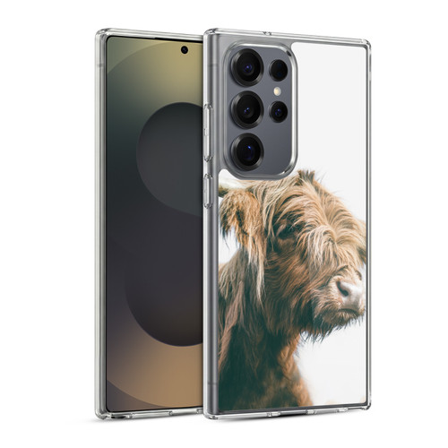 Patrik Lovrin Animal Portraits Majestic Highland Cow Soft Gel Case for Samsung Galaxy S25 Ultra & MagSafe