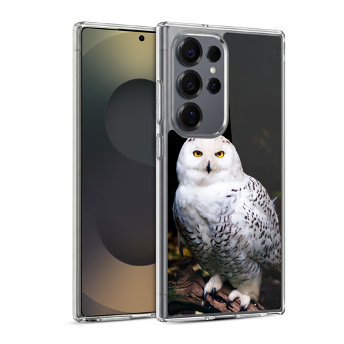 Patrik Lovrin Animal Portraits Majestic Winter Snowy Owl Soft Gel Case for Samsung Galaxy S25 Ultra & MagSafe