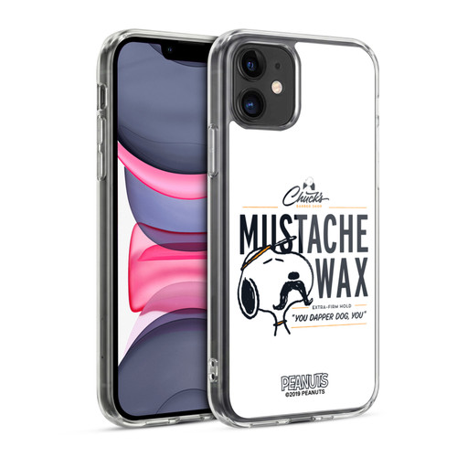 Peanuts Chuck's Barber Shop Snoopy Moustache Wax Soft Gel Case for Apple iPhone 11