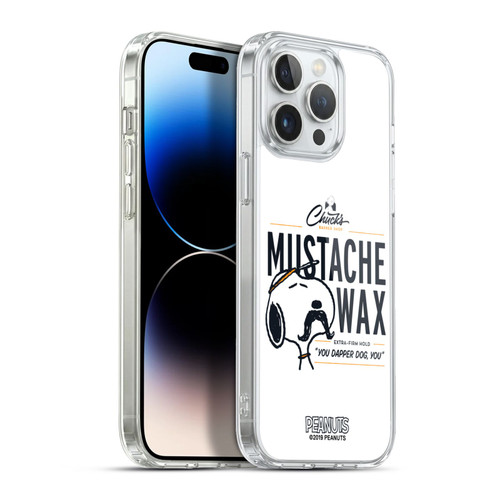 Peanuts Chuck's Barber Shop Snoopy Moustache Wax Soft Gel Case for Apple iPhone 13 Pro Max & MagSafe
