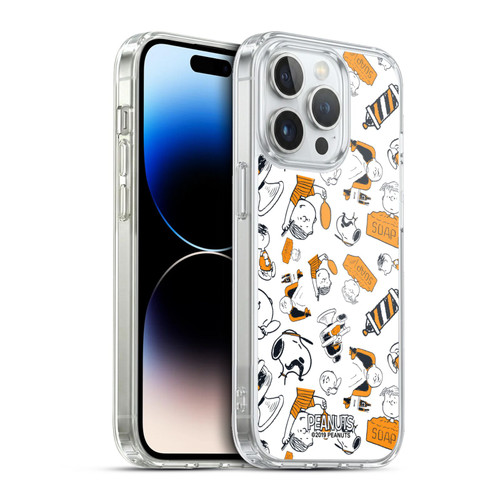 Peanuts Chuck's Barber Shop Pattern Soft Gel Case for Apple iPhone 13 Pro & MagSafe