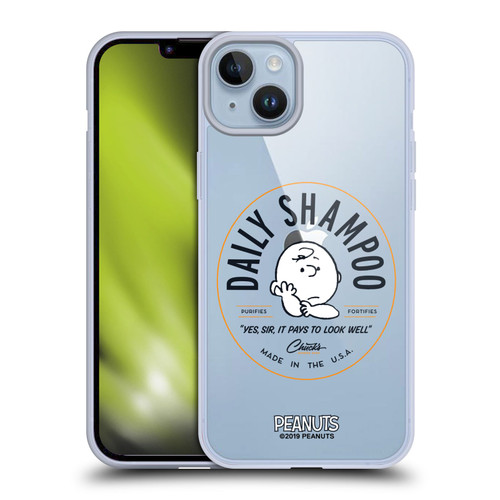 Peanuts Chuck's Barber Shop Charlie Brown Shampoo Soft Gel Case for Apple iPhone 14 Plus & MagSafe