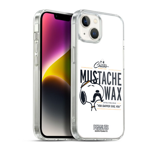Peanuts Chuck's Barber Shop Snoopy Moustache Wax Soft Gel Case for Apple iPhone 14 Plus & MagSafe