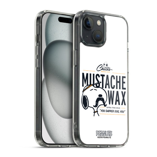 Peanuts Chuck's Barber Shop Snoopy Moustache Wax Soft Gel Case for Apple iPhone 15 & MagSafe