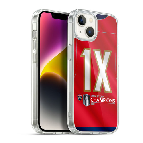 NHL 2024 Stanley Cup Champions Florida Panthers Jersey Soft Gel Case for Apple iPhone 14 Plus & MagSafe