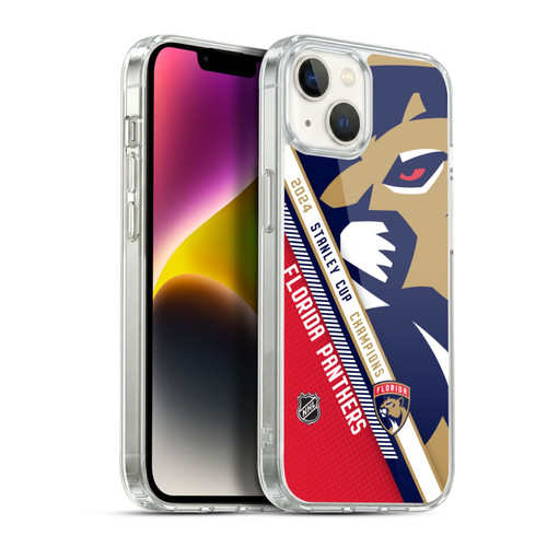 NHL 2024 Stanley Cup Champions Florida Panthers Oversized Soft Gel Case for Apple iPhone 14 Plus & MagSafe