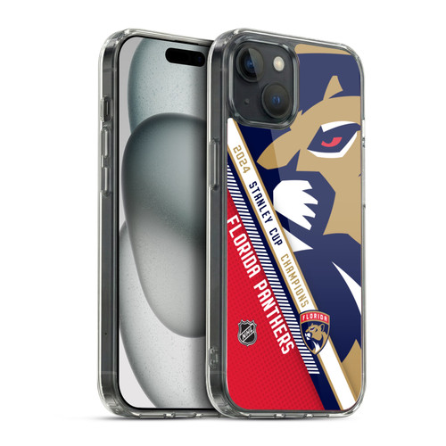 NHL 2024 Stanley Cup Champions Florida Panthers Oversized Soft Gel Case for Apple iPhone 15 Plus & MagSafe