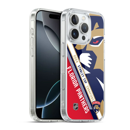 NHL 2024 Stanley Cup Champions Florida Panthers Oversized Soft Gel Case for Apple iPhone 16 Pro & MagSafe
