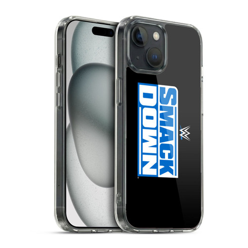 WWE TV Program Logo Smack Down Soft Gel Case for Apple iPhone 15 & MagSafe