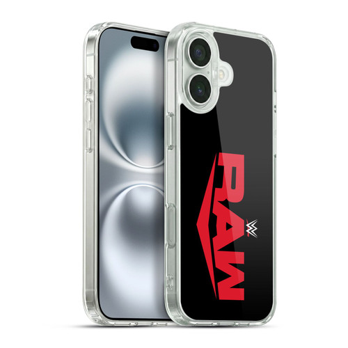 WWE TV Program Logo Raw Soft Gel Case for Apple iPhone 16 Plus & MagSafe