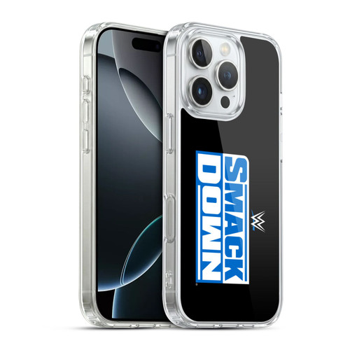 WWE TV Program Logo Smack Down Soft Gel Case for Apple iPhone 16 Pro & MagSafe