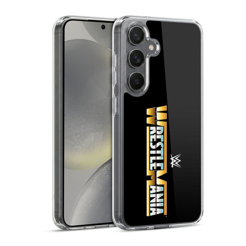 WWE TV Program Logo Wrestlemania Soft Gel Case for Samsung Galaxy S24 5G & MagSafe