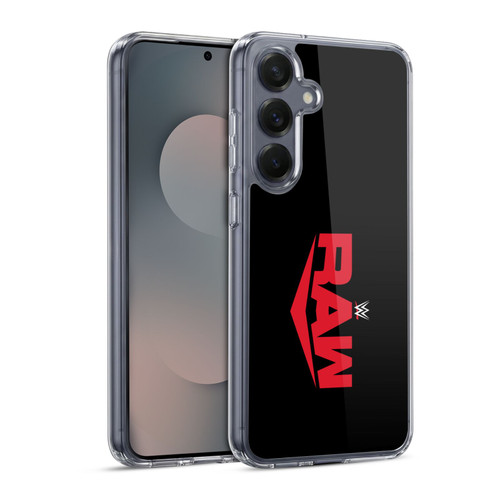 WWE TV Program Logo Raw Soft Gel Case for Samsung Galaxy S25 & MagSafe