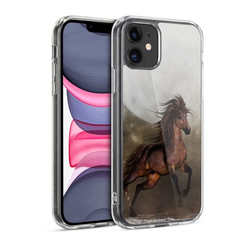 Simone Gatterwe Horses Brown Soft Gel Case for Apple iPhone 11