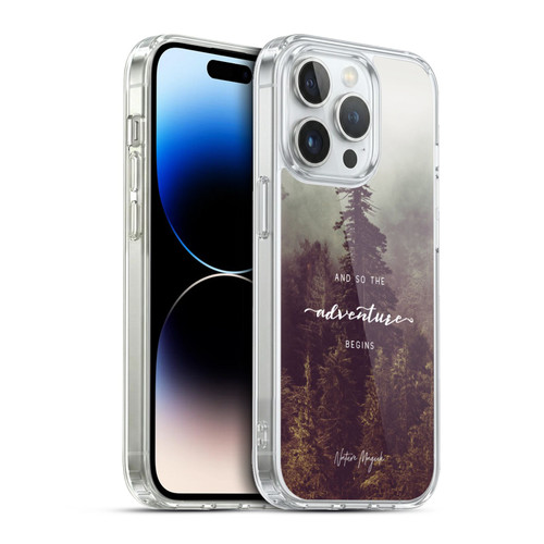 Nature Magick So The Adventure Begins Quote Forest Soft Gel Case for Apple iPhone 13 Pro & MagSafe