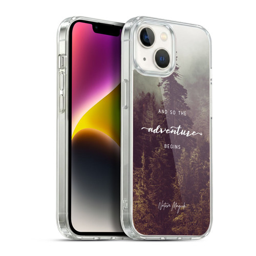 Nature Magick So The Adventure Begins Quote Forest Soft Gel Case for Apple iPhone 14
