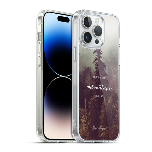 Nature Magick So The Adventure Begins Quote Forest Soft Gel Case for Apple iPhone 14 Pro Max & MagSafe