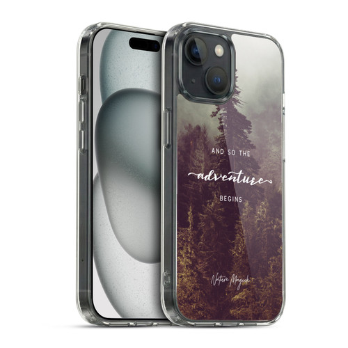 Nature Magick So The Adventure Begins Quote Forest Soft Gel Case for Apple iPhone 15 & MagSafe