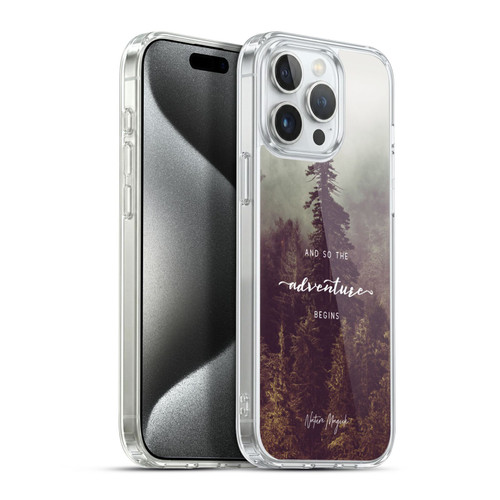 Nature Magick So The Adventure Begins Quote Forest Soft Gel Case for Apple iPhone 15 Pro Max & MagSafe