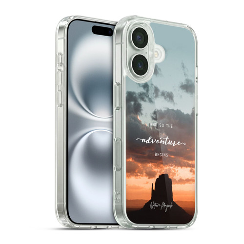 Nature Magick So The Adventure Begins Quote Desert Soft Gel Case for Apple iPhone 16 & MagSafe