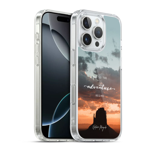 Nature Magick So The Adventure Begins Quote Desert Soft Gel Case for Apple iPhone 16 Pro & MagSafe