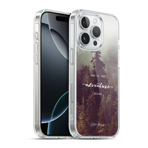 Nature Magick So The Adventure Begins Quote Forest Soft Gel Case for Apple iPhone 16 Pro & MagSafe