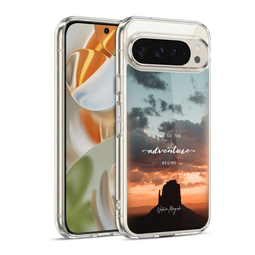 Nature Magick So The Adventure Begins Quote Desert Soft Gel Case for Google Pixel 9 / Pixel 9 Pro