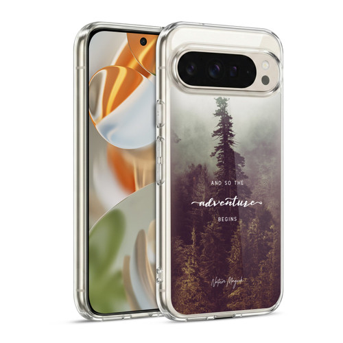 Nature Magick So The Adventure Begins Quote Forest Soft Gel Case for Google Pixel 9 / Pixel 9 Pro